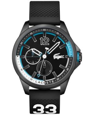 Lacoste Men's Capbreton Black Rubber Strap Watch 46mm 2010896