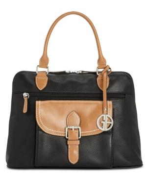 Giani Bernini Pebble Leather Medium Satchel, Created For Macy's