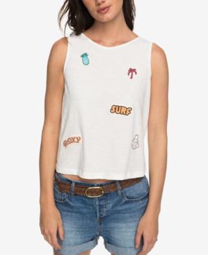 Roxy Juniors' Cotton Lace-up-back Top
