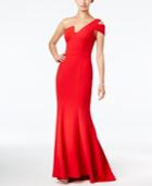 Betsy & Adam One-shoulder A-line Gown