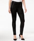 Style & Co Zip-pocket Coated Leggings, Created For Macy's