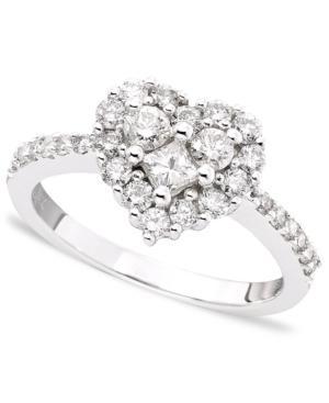 Classique By Effy Diamond Diamond Heart Ring (9/10 Ct. T.w.) In 14k White Gold