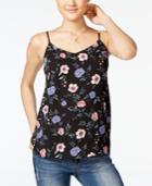 Hippie Rose Juniors' Printed V-neck Strappy Camisole