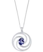 Tanzanite (2-1/2 Ct. T.w.) & Diamond Accent Pendant Necklace In 14k White Gold