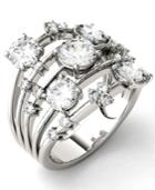 Moissanite Galaxy Fashion Ring (3-1/8 Ct. T.w. Diamond Equivalent) In 14k White Gold