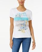 Karen Scott Beach Graphic T-shirt, Only At Macy's