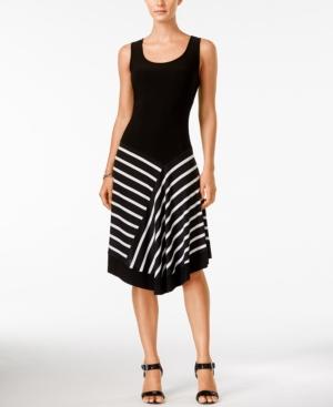 Style & Co. Asymmetrical Printed A-line Dress, Only At Macy's