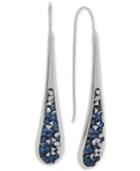 Kenneth Cole Silver-tone Fractured Stone Stick Earrings