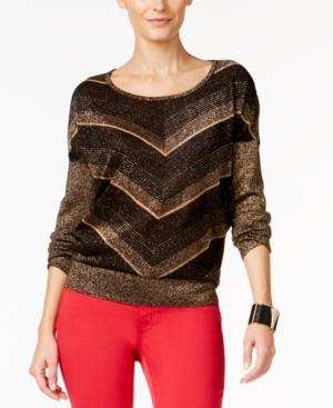 Thalia Sodi Chevron-knit Sweater, Only At Macy's