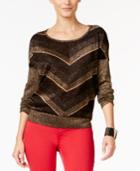 Thalia Sodi Chevron-knit Sweater, Only At Macy's