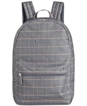 Tommy Hilfiger Men's Alexander Coated Cotton Plaid Backpack