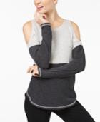 Inc International Concepts Colorblocked Cold-shoulder Top, Created For Macy's