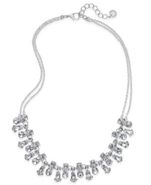 Charter Club Silver-tone Crystal Double Strand Necklace, Only At Macy's