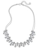 Charter Club Silver-tone Crystal Double Strand Necklace, Only At Macy's