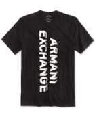 Armani Exchange Men's Vertical Graphic-print Logo Cotton T-shirt
