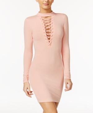 Material Girl Lace-up Bodycon Dress, Only At Macy's
