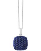 Effy Balissima Sapphire Pave Pendant Necklace (3-3/8 Ct. T.w.) In Sterling Silver