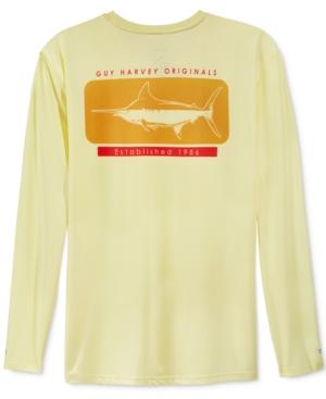 Guy Harvey Men's Swordsman Graphic-print Long-sleeve Performance Uv Protection T-shirt