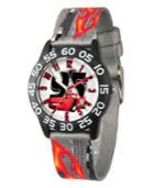 Disney Cars Lightning Mcqueen Boys' Black Plastic Time Teacher Watch