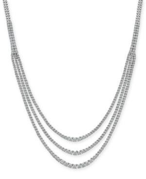 Diamond Graduated Three-row Collar Necklace (12 Ct. T.w.) In 14k White Gold