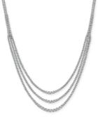 Diamond Graduated Three-row Collar Necklace (12 Ct. T.w.) In 14k White Gold