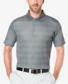 Pga Tour Men's Jacquard Argyle Print Golf Polo Shirt