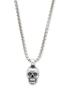 Degs & Sal Men's Skull Pendant Necklace In Sterling Silver