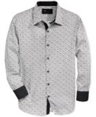 Level 10 Men's Floral Contrast-trim Long-sleeve Shirt