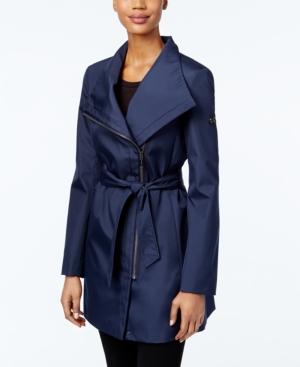 Calvin Klein Asymmetrical Belted Trench Coat
