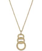 Inc International Concepts Gold-tone Pave Interlocked Circle Pendant Necklace, Only At Macy's