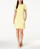 Tahari Asl Seamed Crew-neck Shift Dress