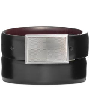Ryan Seacrest Distinction 32mm Calf Plaque Reversible Belt, Only At Macy's