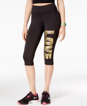 Material Girl Active Juniors' Love Graphic Cropped Leggings, Only At Macy's