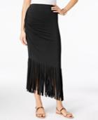 Inc International Concepts Petite Asymmetrical Fringe Maxi Skirt, Only At Macy's
