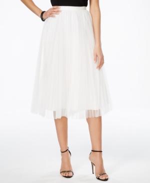 Adrianna Papell Tulle Pleated Skirt