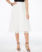 Adrianna Papell Tulle Pleated Skirt