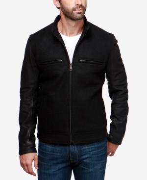 Lucky Brand Men's Leather-sleeve Jacket