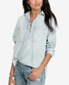 Denim & Supply Ralph Lauren Cotton Lace-up Chambray Shirt