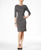 Style & Co. Printed Ruched Sheath Dress, Only At Macy's