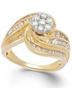 Diamond Swirl Ring In 10k Gold (1-1/4 Ct. T.w.)