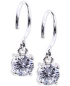 Anne Klein Silver-tone Crystal Drop Earrings