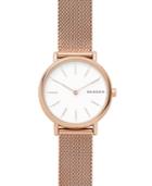 Skagen Women's Signature Slim Rose Gold-tone Stainless Steel Bracelet Watch 30mm