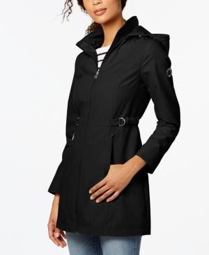 Nautica Buckle-side Hooded Softshell Raincoat