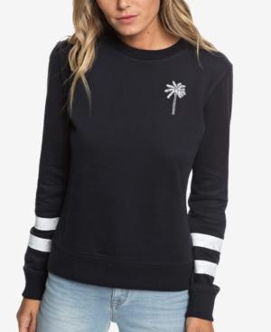 Roxy Burning Stars Striped-sleeve Fleece Top