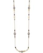 Nine West Rose Gold-tone Multi-bead Triple-row Necklace
