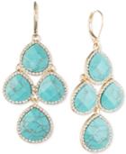 Anne Klein Gold-tone Pave Crystal Chandelier Earrings