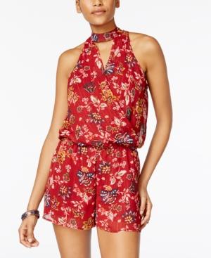 Bcx Juniors' Printed Keyhole Romper
