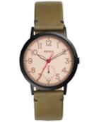 Fossil Women's Everyday Muse Green Leather Strap Watch 40mm Es4058