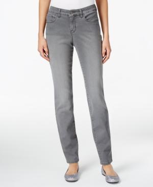 Style & Co. Curvy Tummy-control Grey Wash Skinny Jeans, Only At Macy's