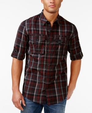 Sean John Men's Plaid Flight Shirt